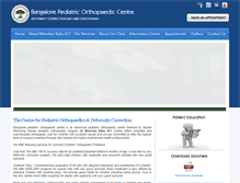 Tablet Screenshot of bangalorepediatricortho.com